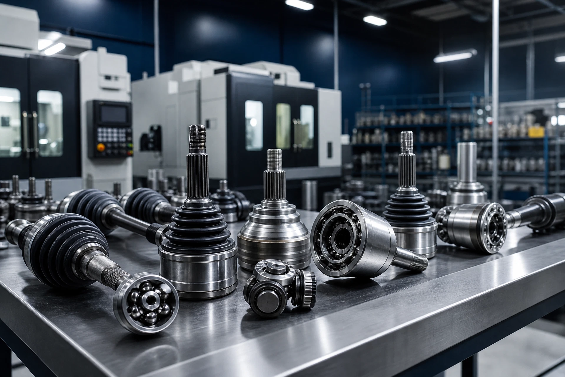 CV joint assemblies in factory inspection workshop